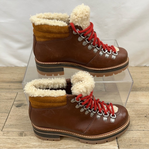 Clarks Orianna Boots Winter Womens 6.5 Brown Leather Rubber Sole Walking Alpine - Picture 2 of 10